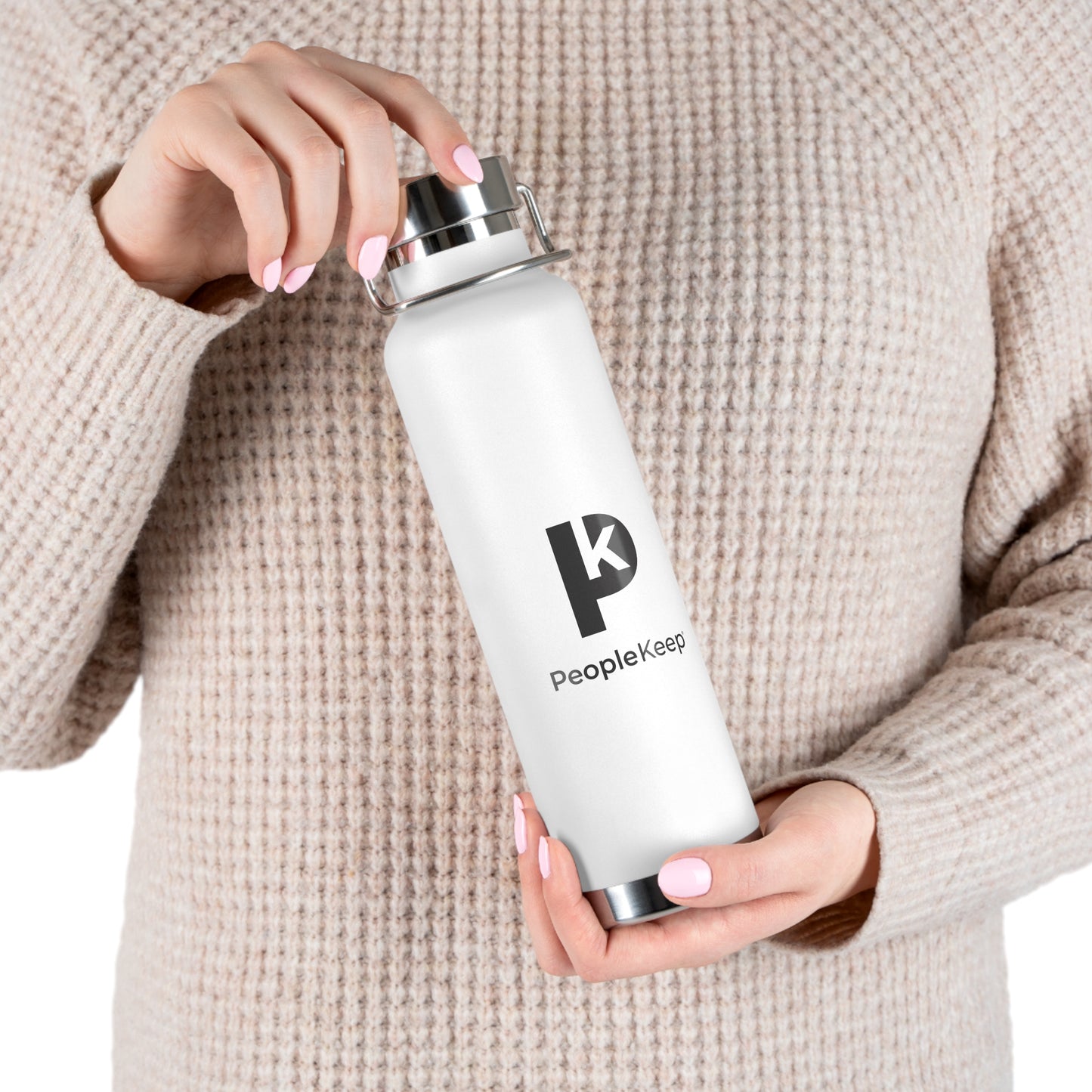 PeopleKeep Copper Vacuum Insulated Bottle, 22oz