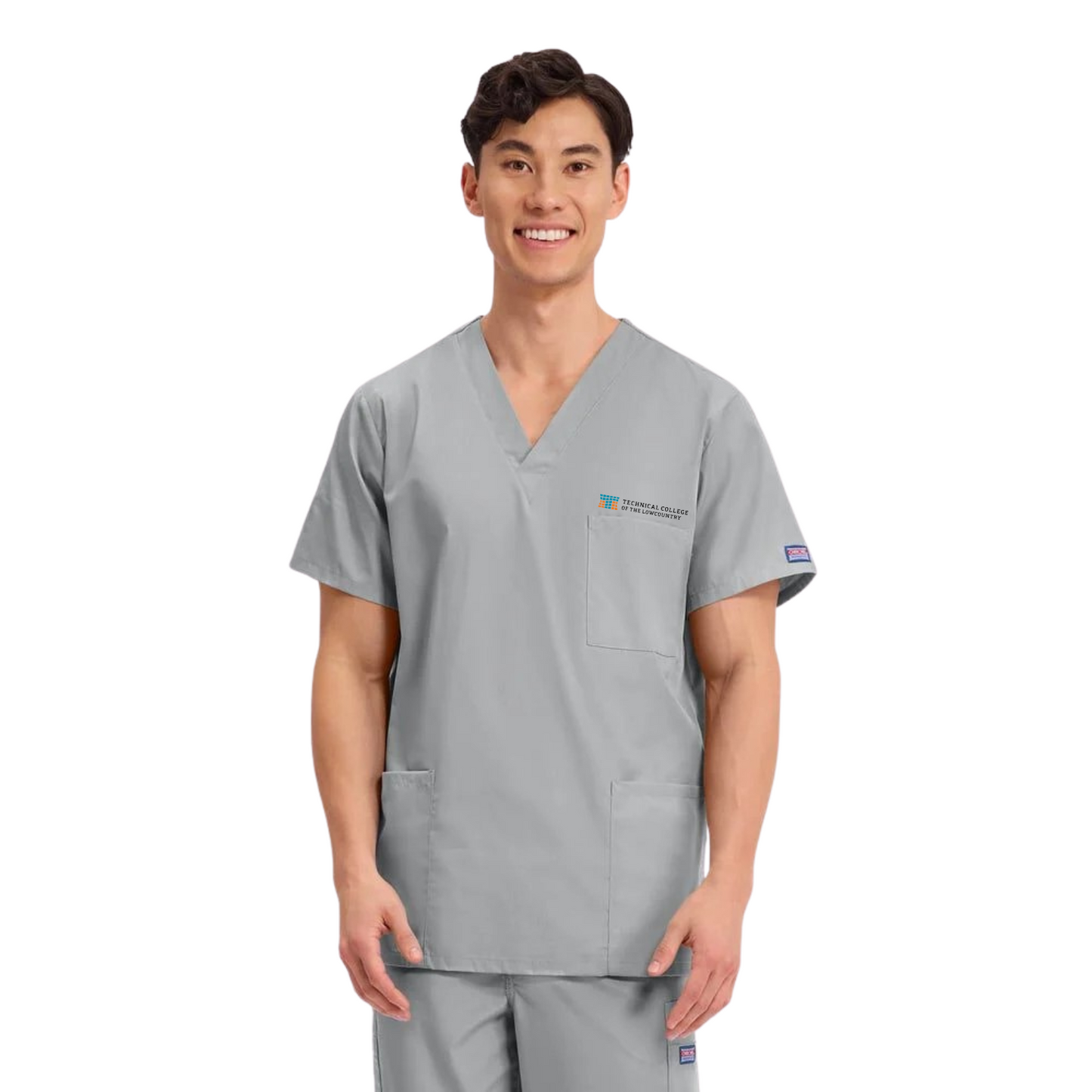 Unisex V-Neck 3 Pocket Solid Scrub Top