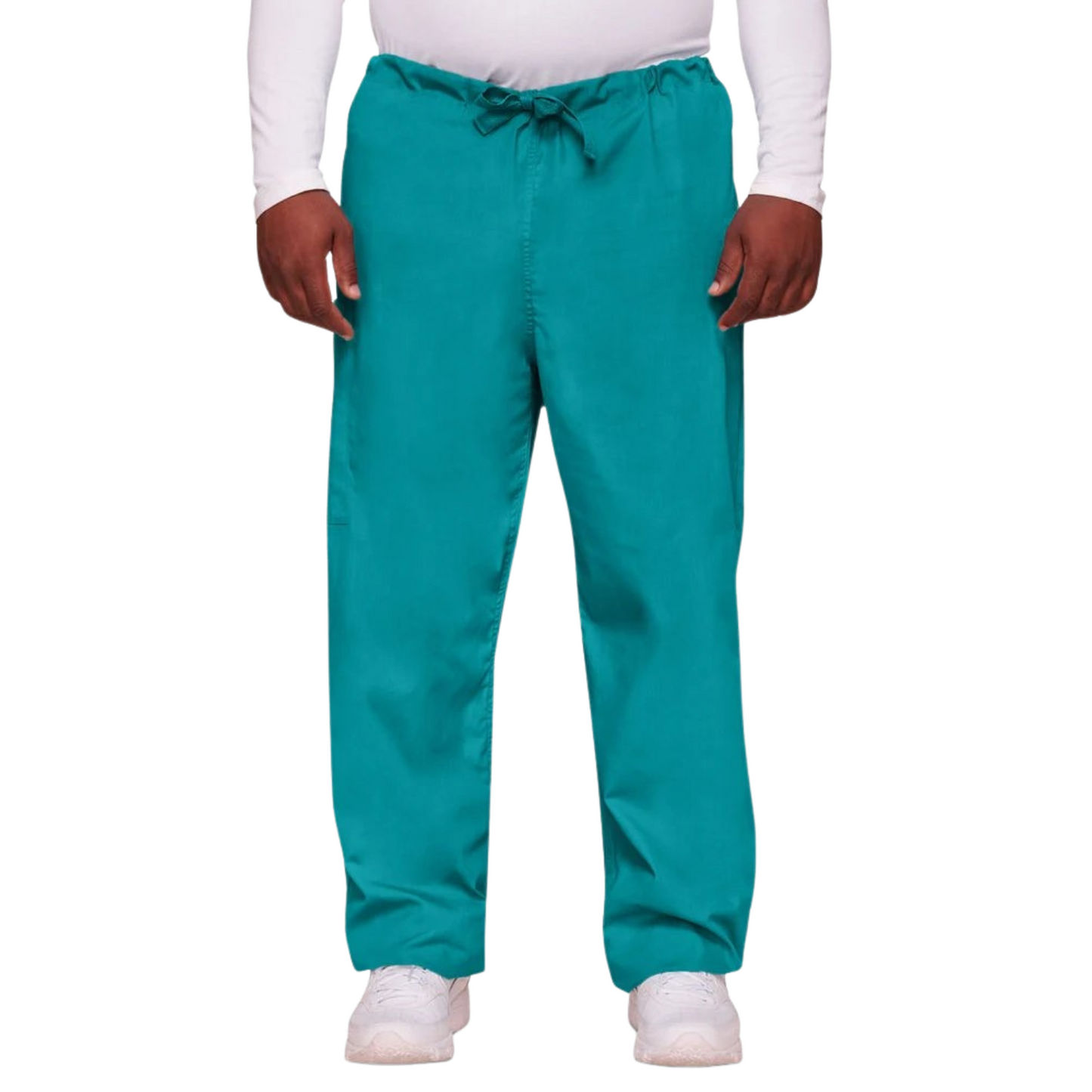Unisex Drawstring Cargo Scrub Pant