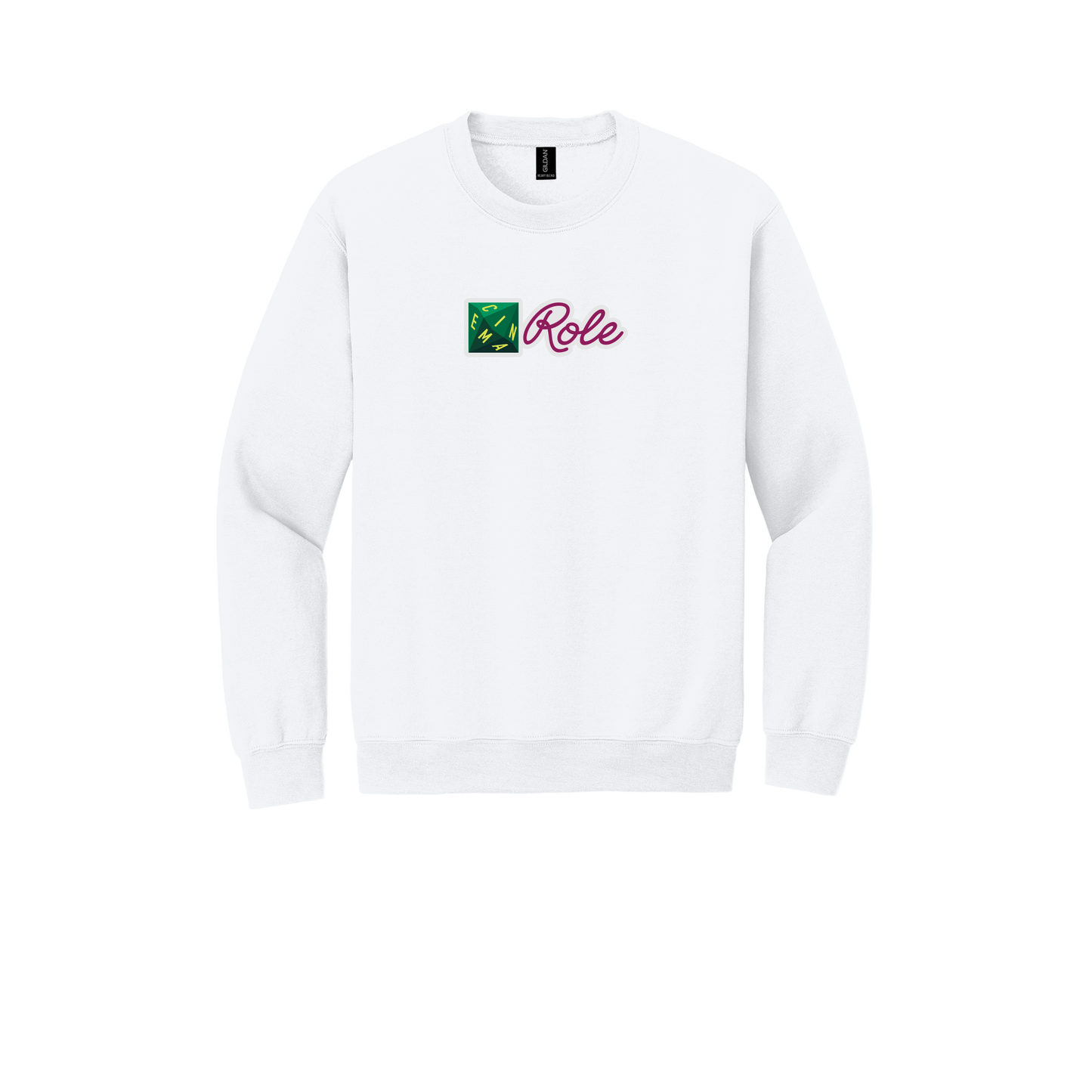 cinemarole-comfort-crewneck-dtf-front-18000-white-flat-front