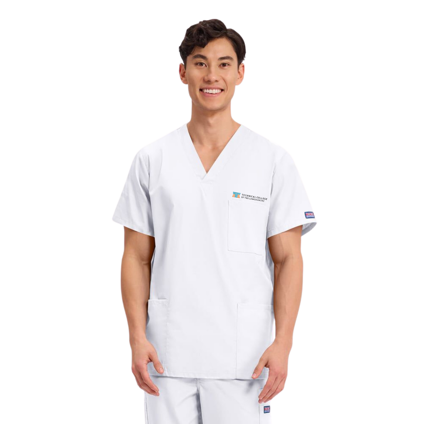 Unisex V-Neck 3 Pocket Solid Scrub Top