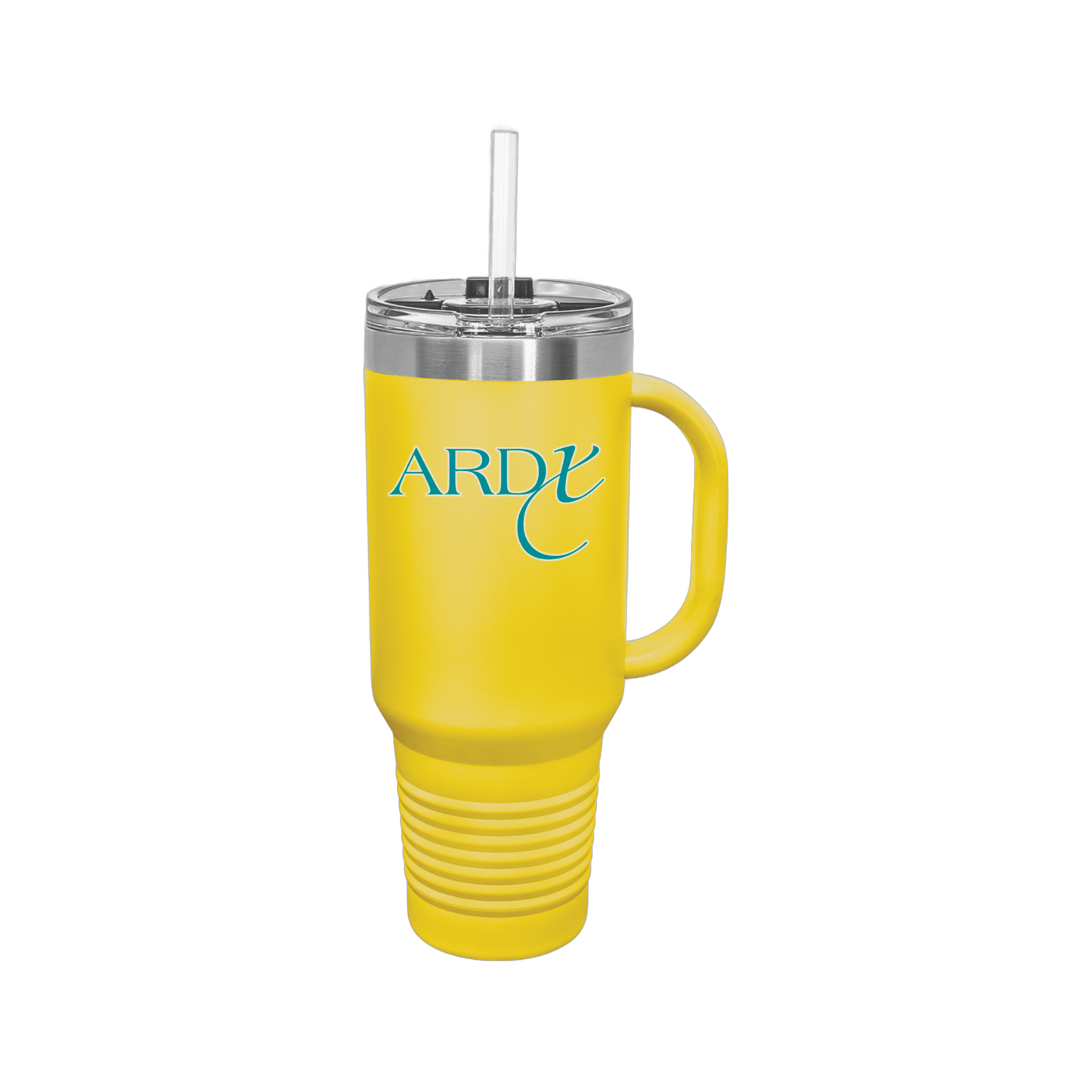 ardx-travel-mug-40oz-uv-drinkwarefront-40ozTravelMug-yellow-flat-front