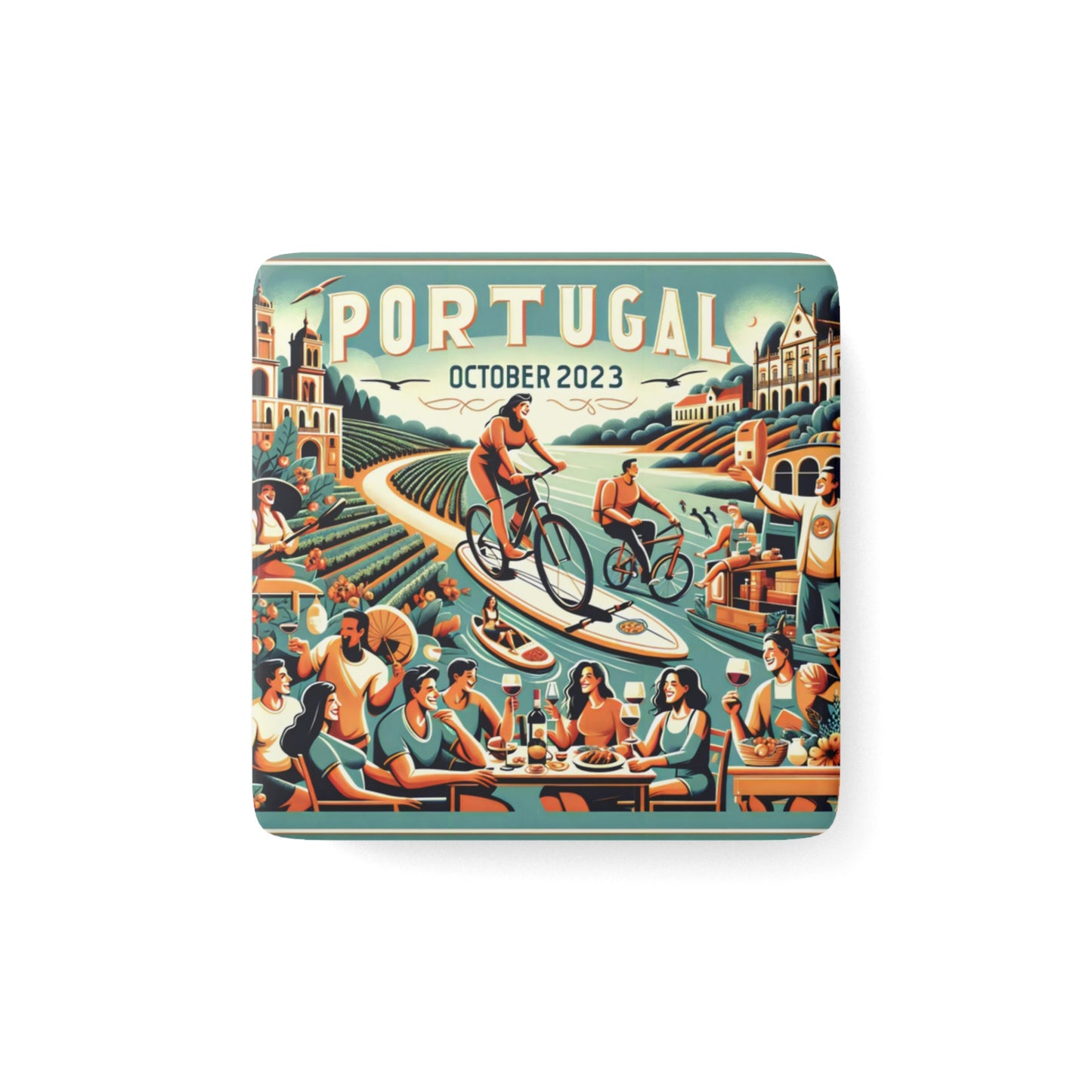 Portugals and Guys Porcelain Magnet
