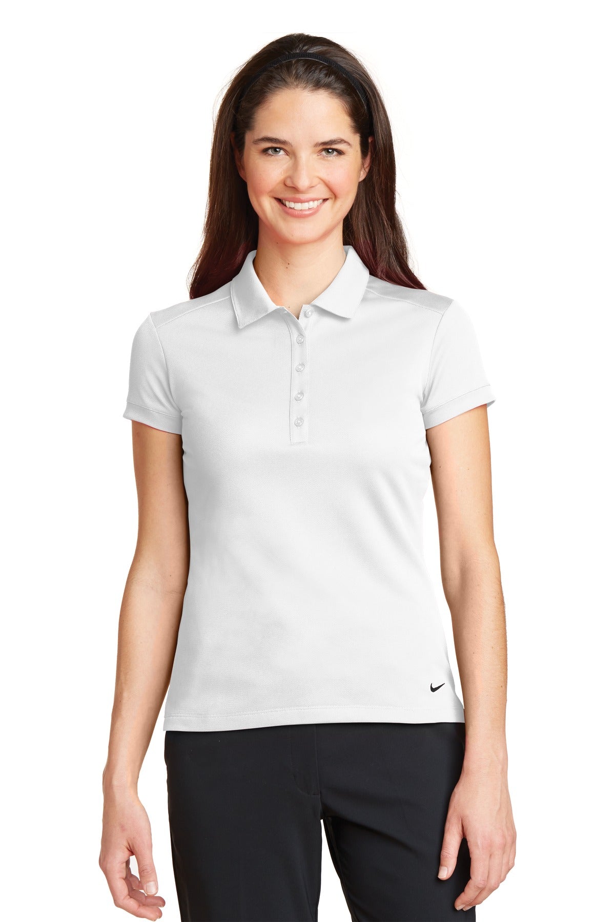 Nike Women's Dri-FIT Solid Icon Pique Modern Fit Polo. 746100