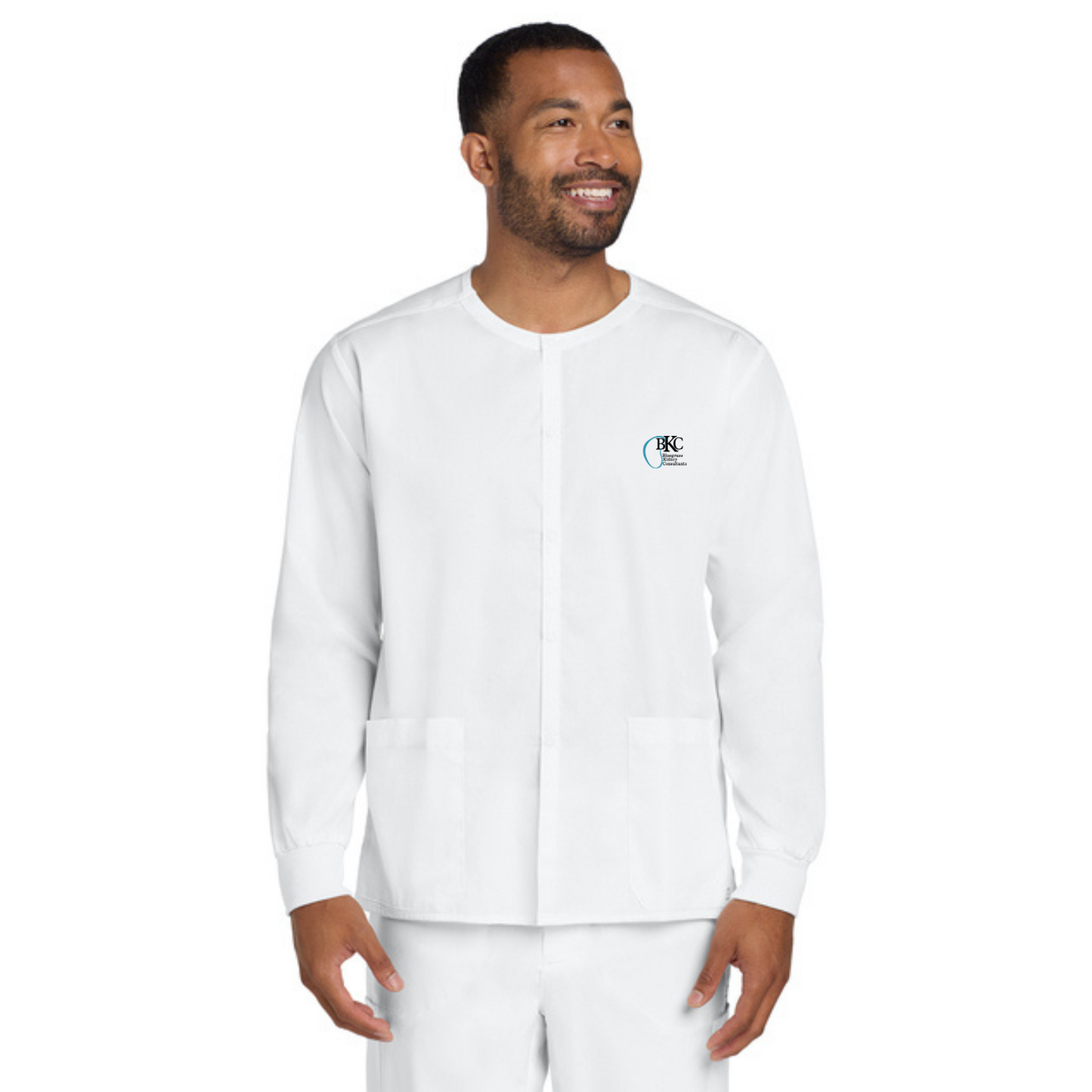 BKC Unisex WorkFlex Snap-Front Scrub Jacket