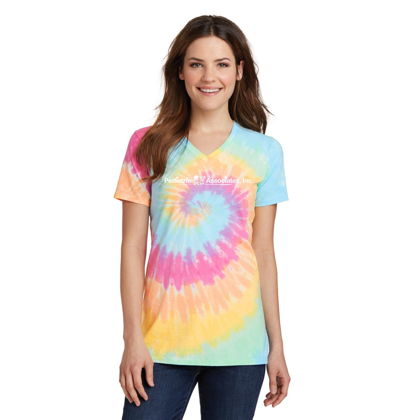 Port & Company® Women's Tie-Dye V-Neck Tee