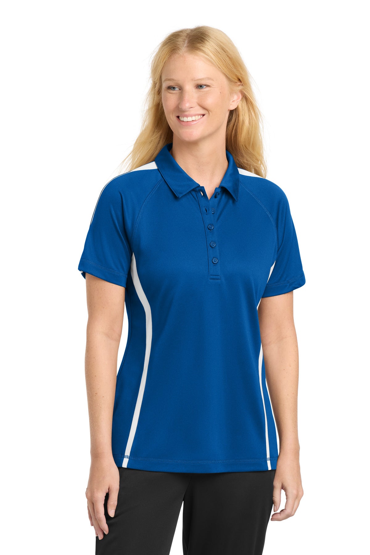 Sport-Tek® Women's PosiCharge® Micro-Mesh Colorblock Polo. LST685