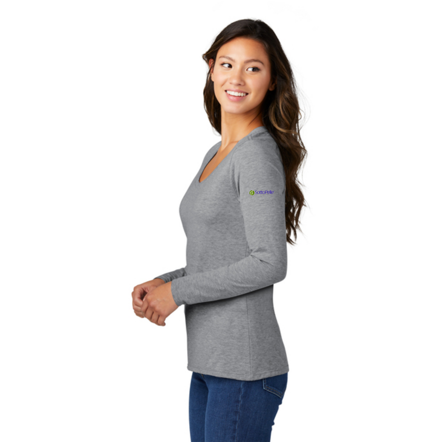 Women's Long Sleeve V-Neck Tee