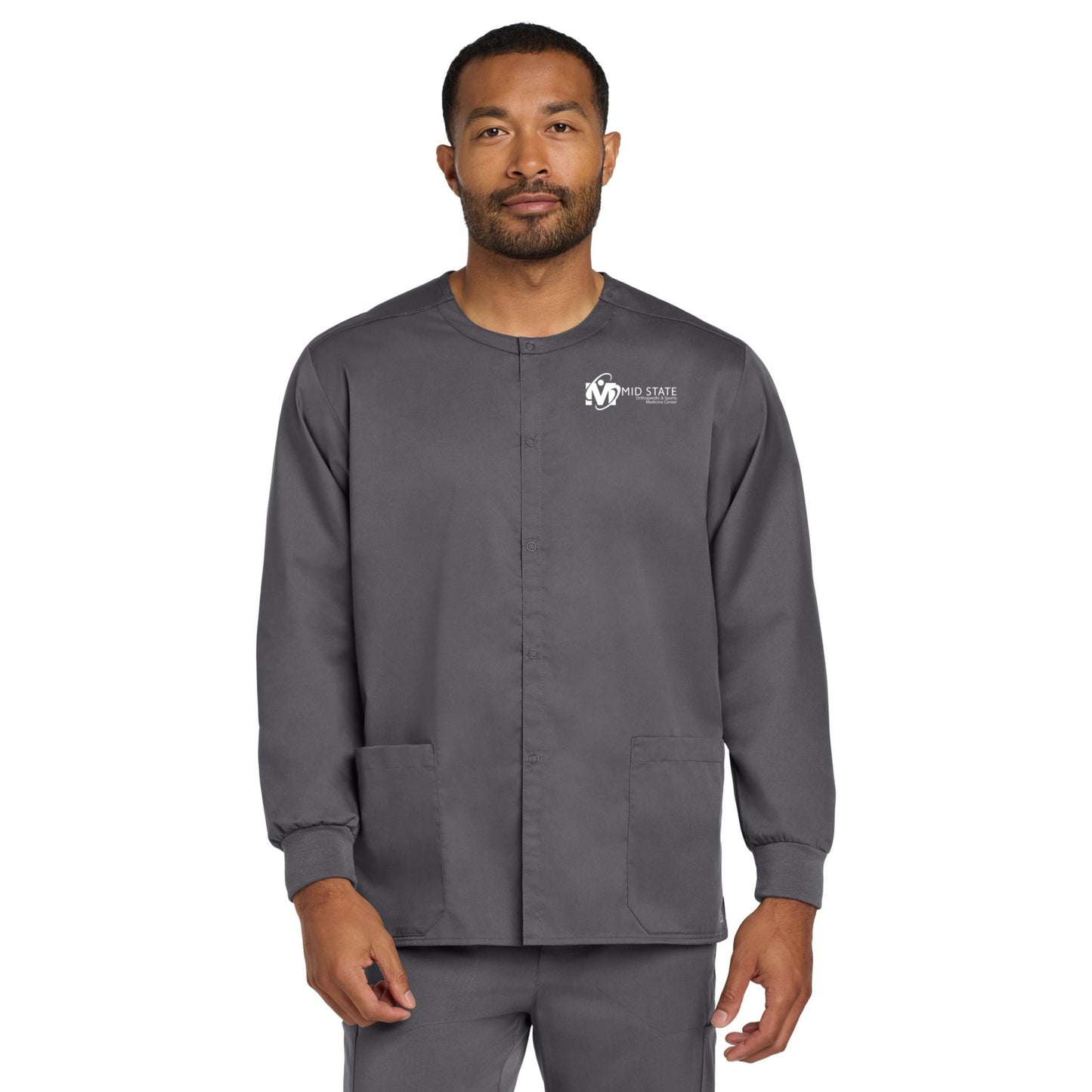 MSO Wink® Unisex WorkFlex Snap-Front Scrub Jacket