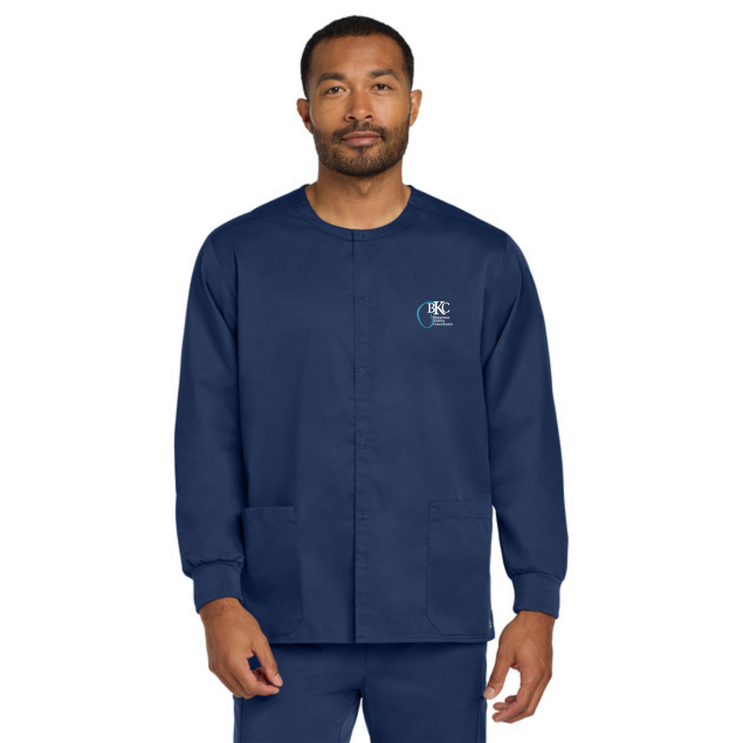 BKC Unisex WorkFlex Snap-Front Scrub Jacket