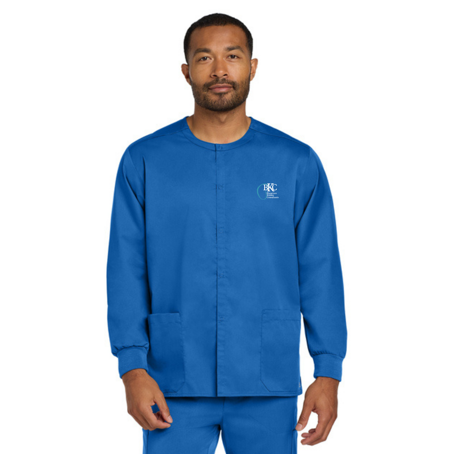 BKC Unisex WorkFlex Snap-Front Scrub Jacket