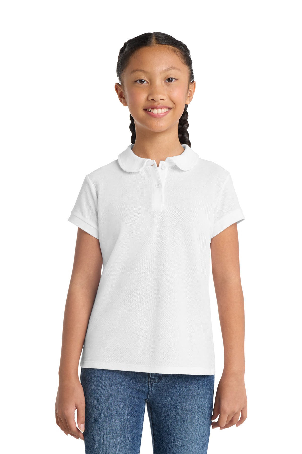Port Authority® Girls Silk Touch™ Peter Pan Collar Polo. YG503