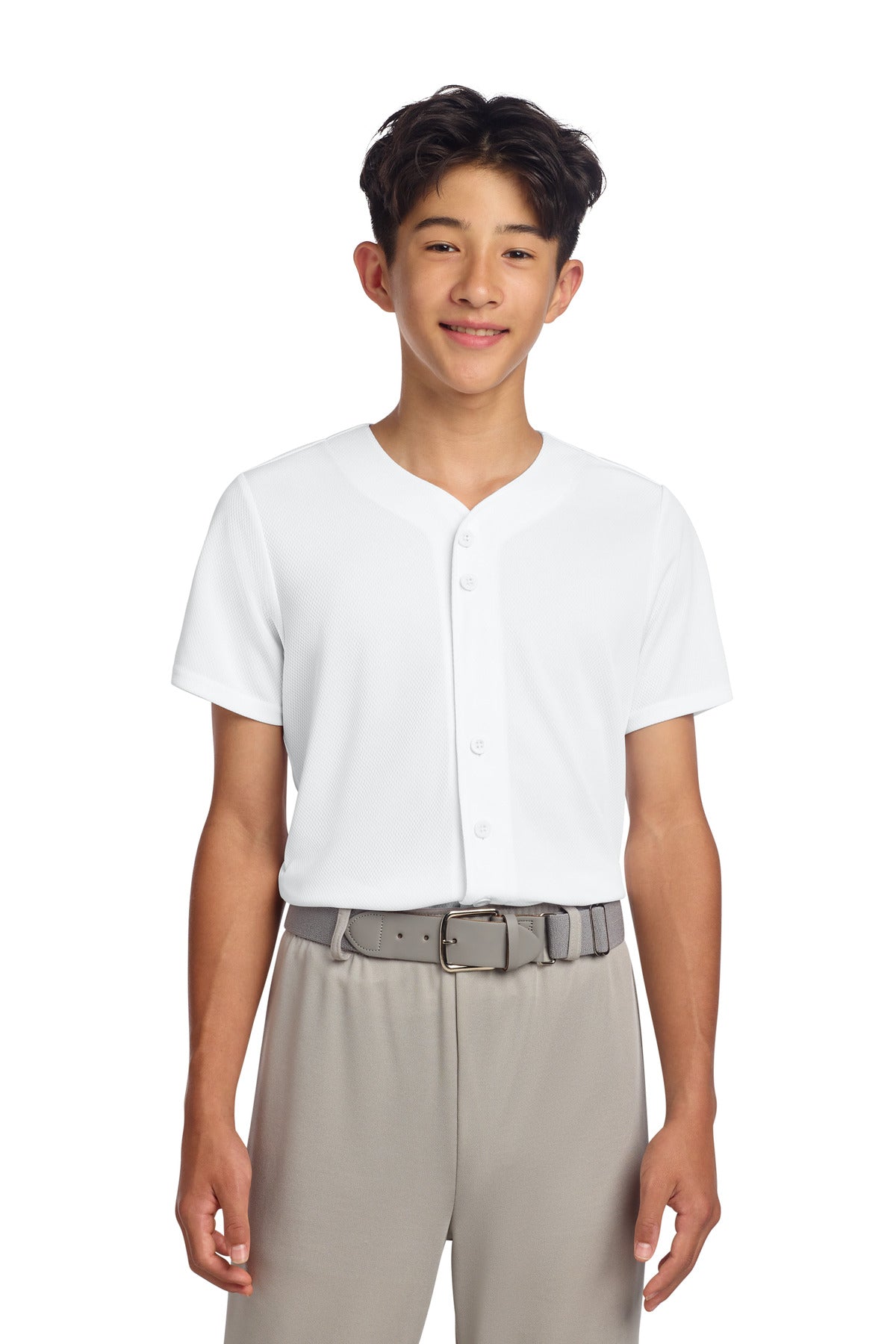 Sport-Tek® Youth PosiCharge® Tough Mesh Full-Button Jersey YST220