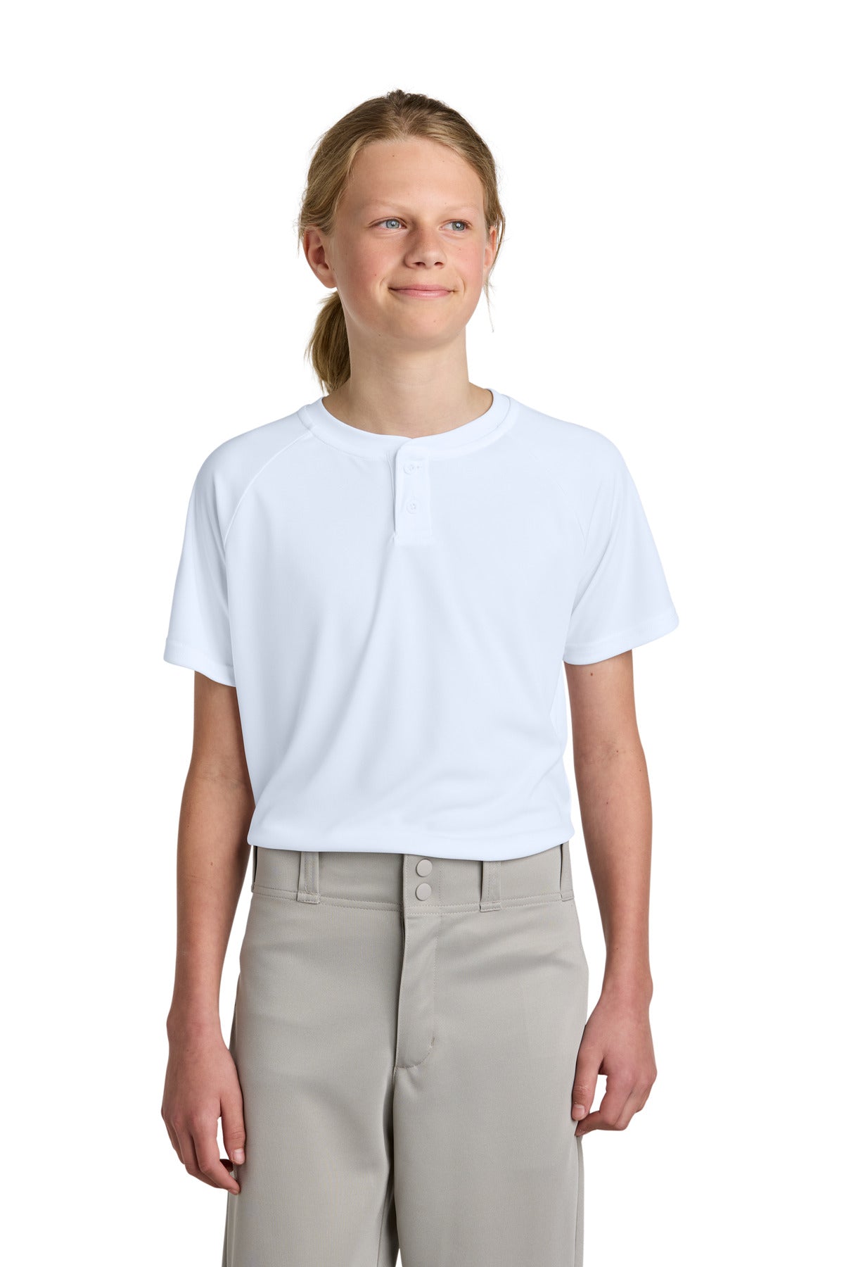 Sport-Tek® Youth PosiCharge® Competitor™ 2-Button Henley YST359