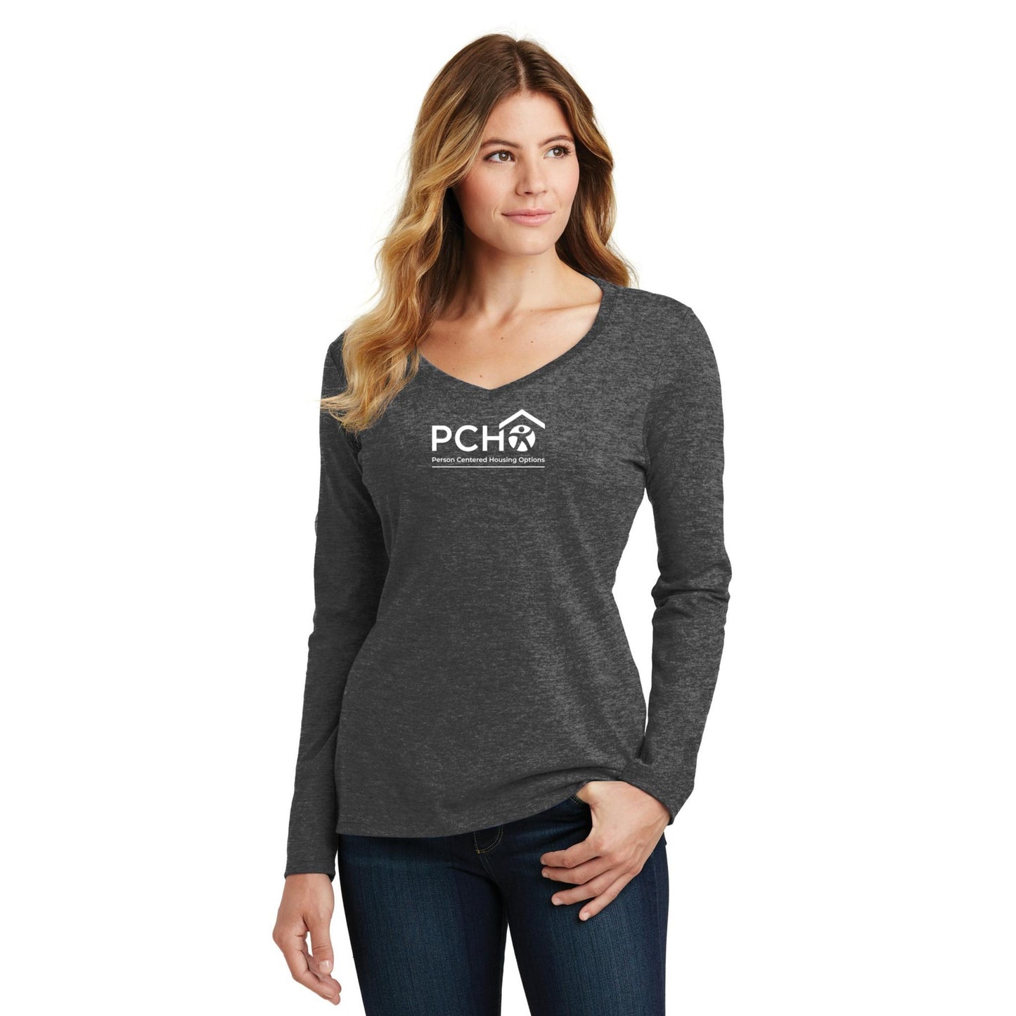Women's Long Sleeve V-Neck Tee
