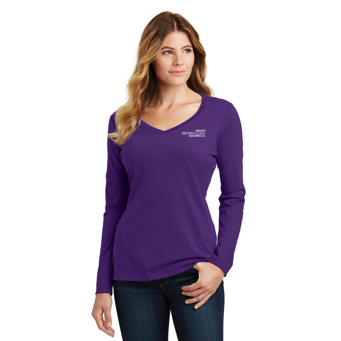Women's Long Sleeve V-Neck Tee
