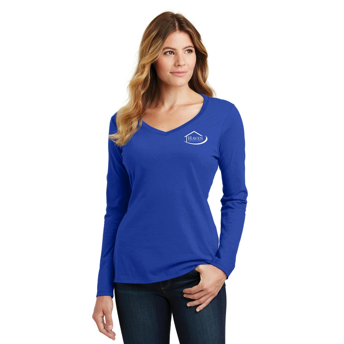Women's Long Sleeve V-Neck Tee