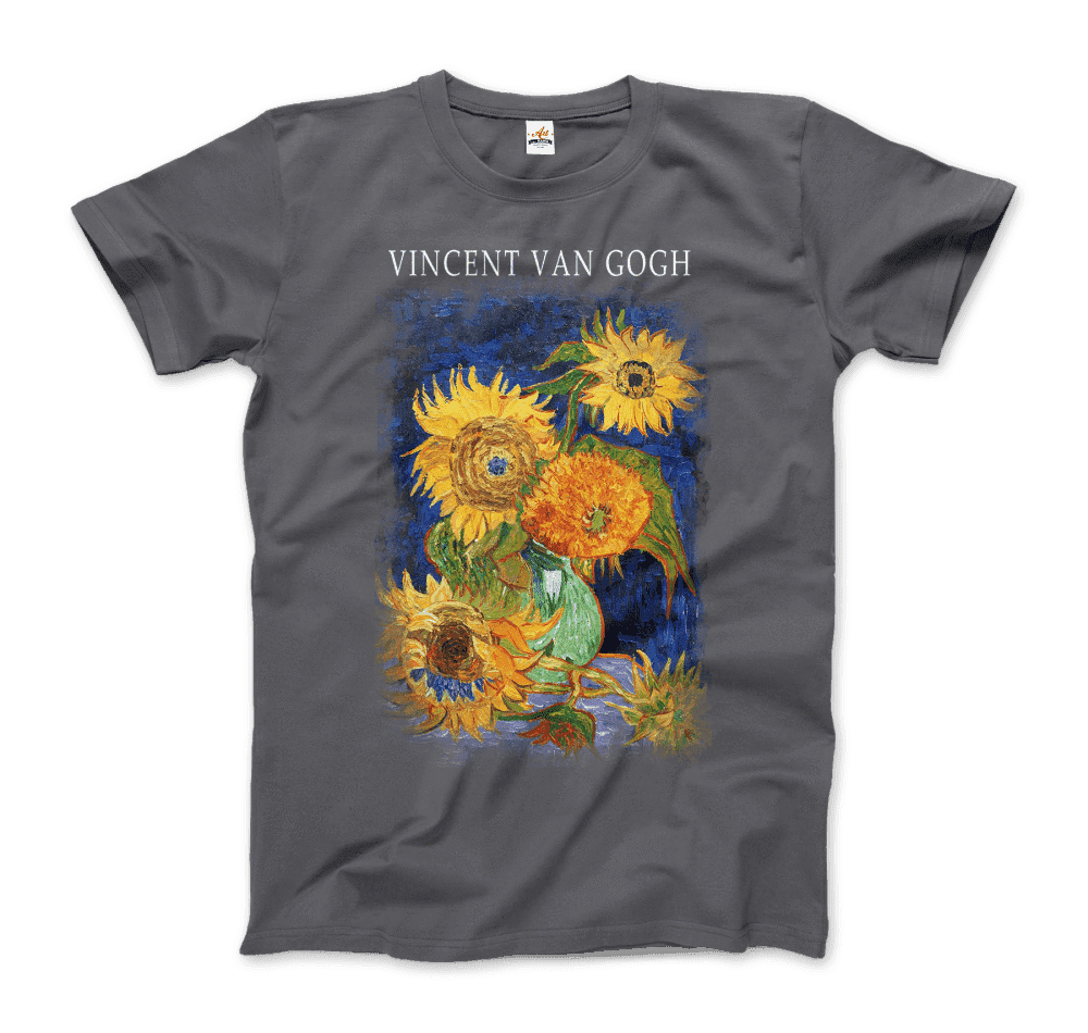 Van Gogh Five Sunflowers 1888, Artwork T-Shirt by Art-O-Rama Shop