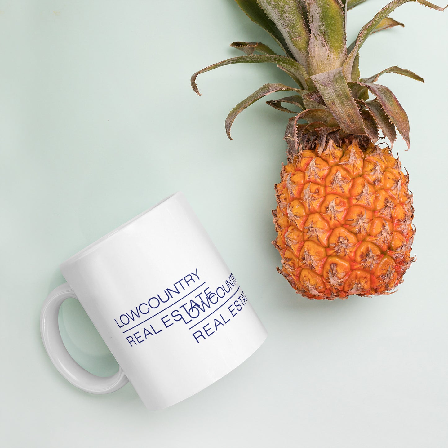 White glossy mug