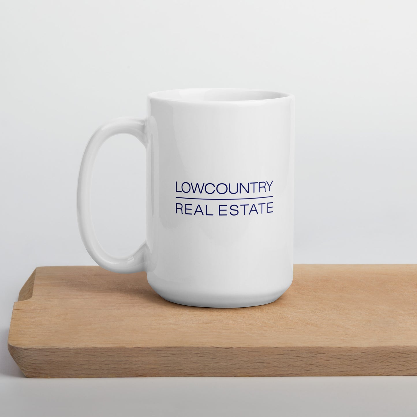 White glossy mug