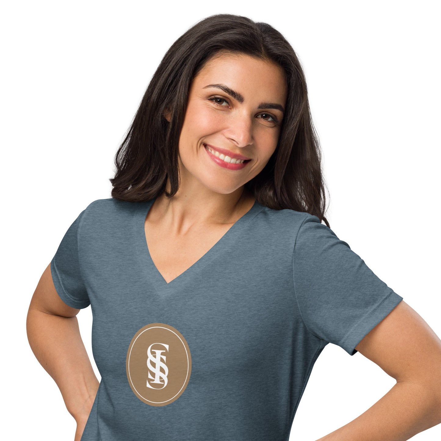 SIS Logo Women’s Relaxed V-neck T-shirt