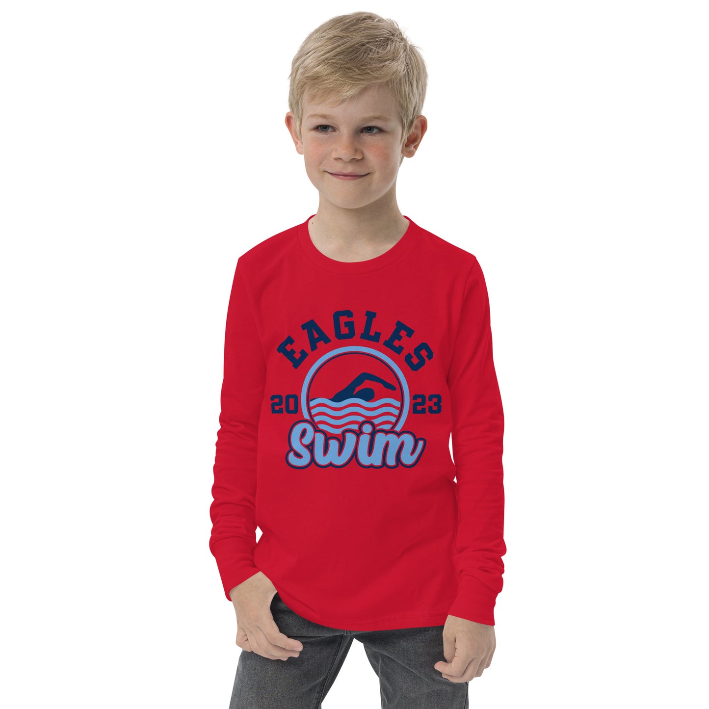 Swimming Youth Long Sleeve T-Shirt