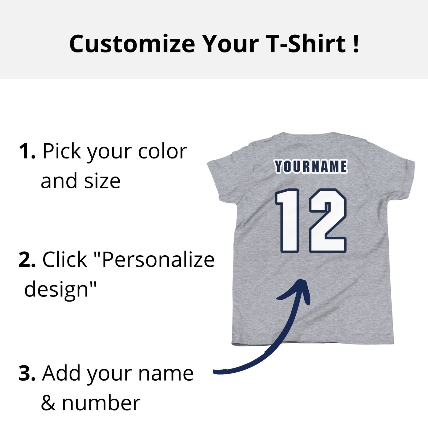 Baseball Customizable Youth T-Shirt
