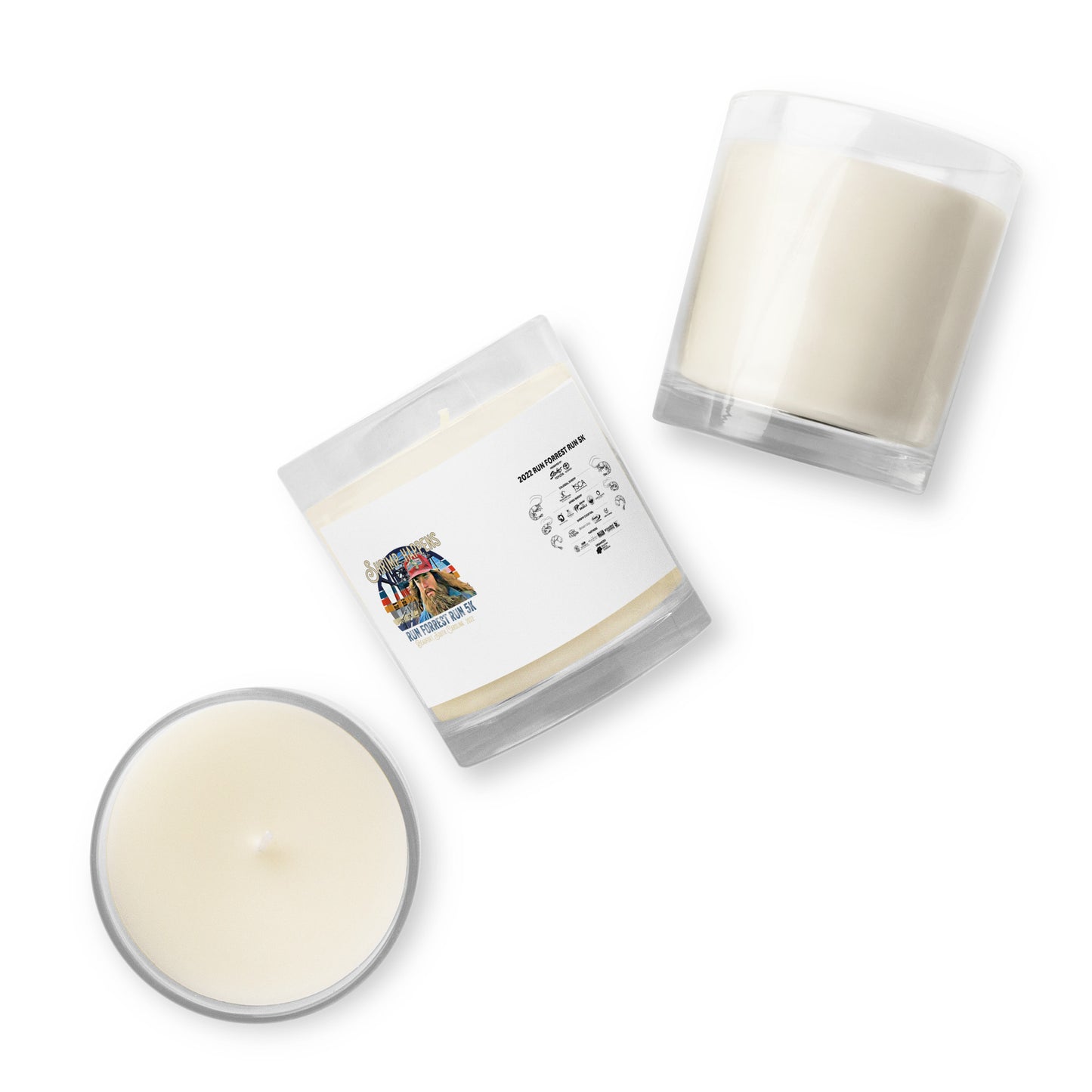 Glass jar soy wax candle