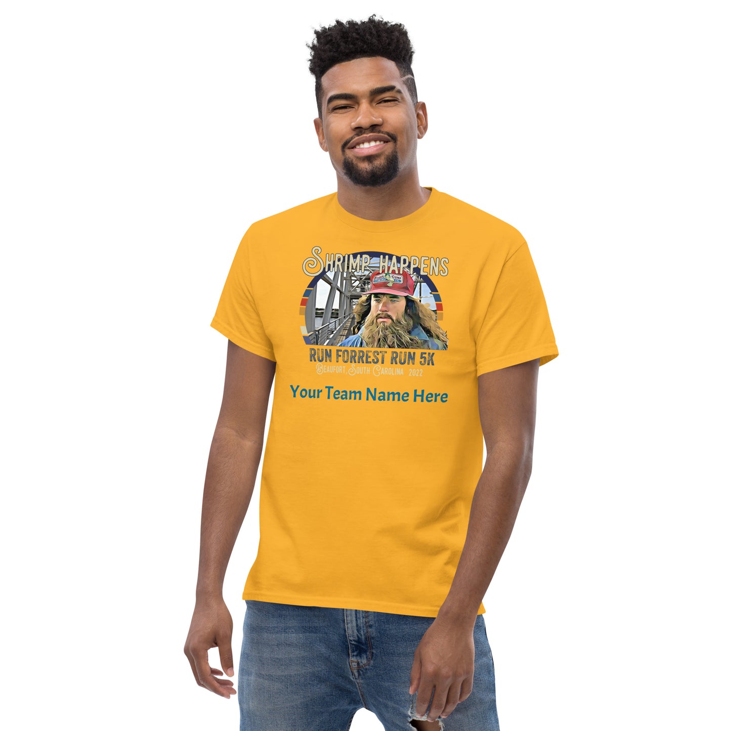 Printful Run Forrest Run Personalized T-Shirt (front-REALLY)