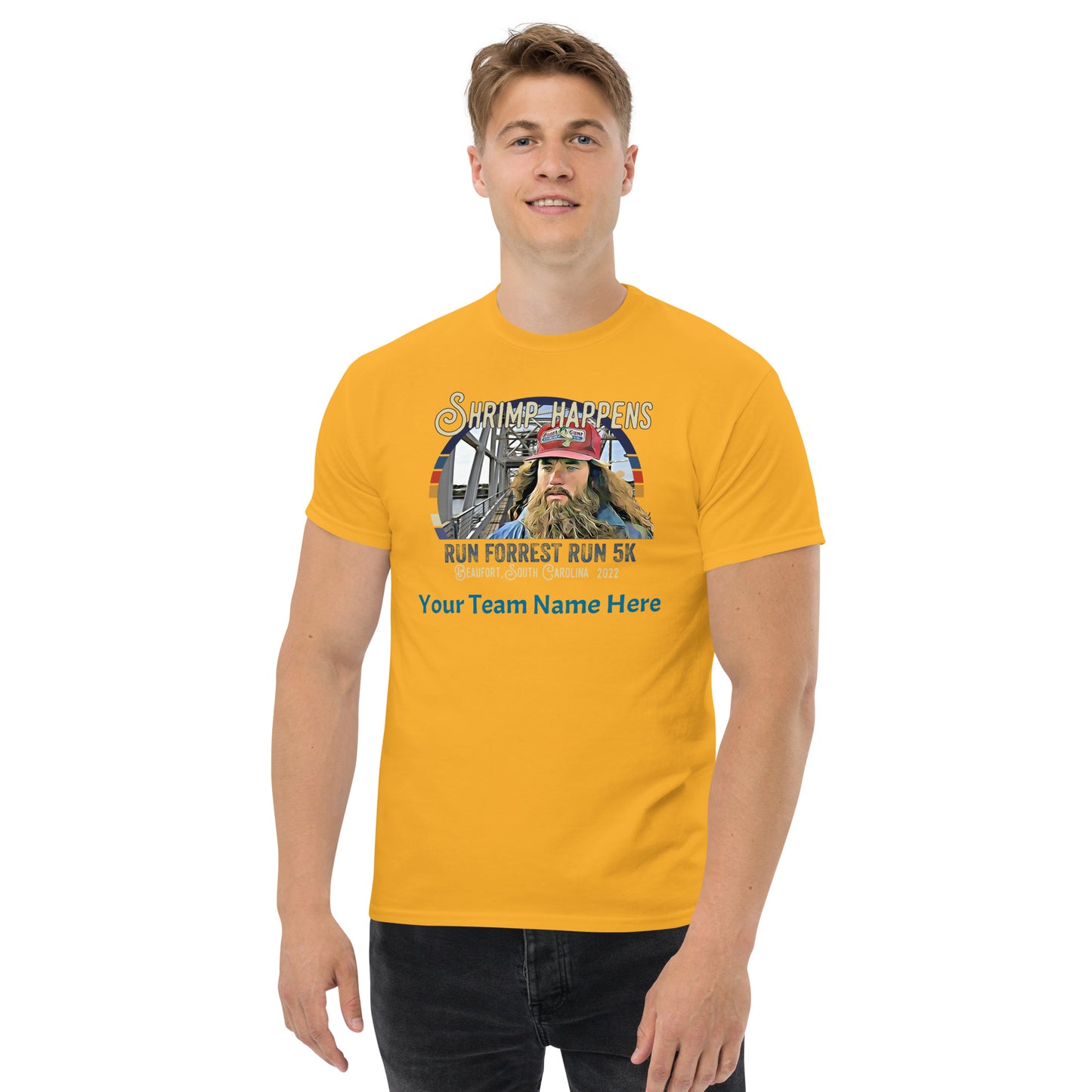 Printful Run Forrest Run Personalized T-Shirt (front)