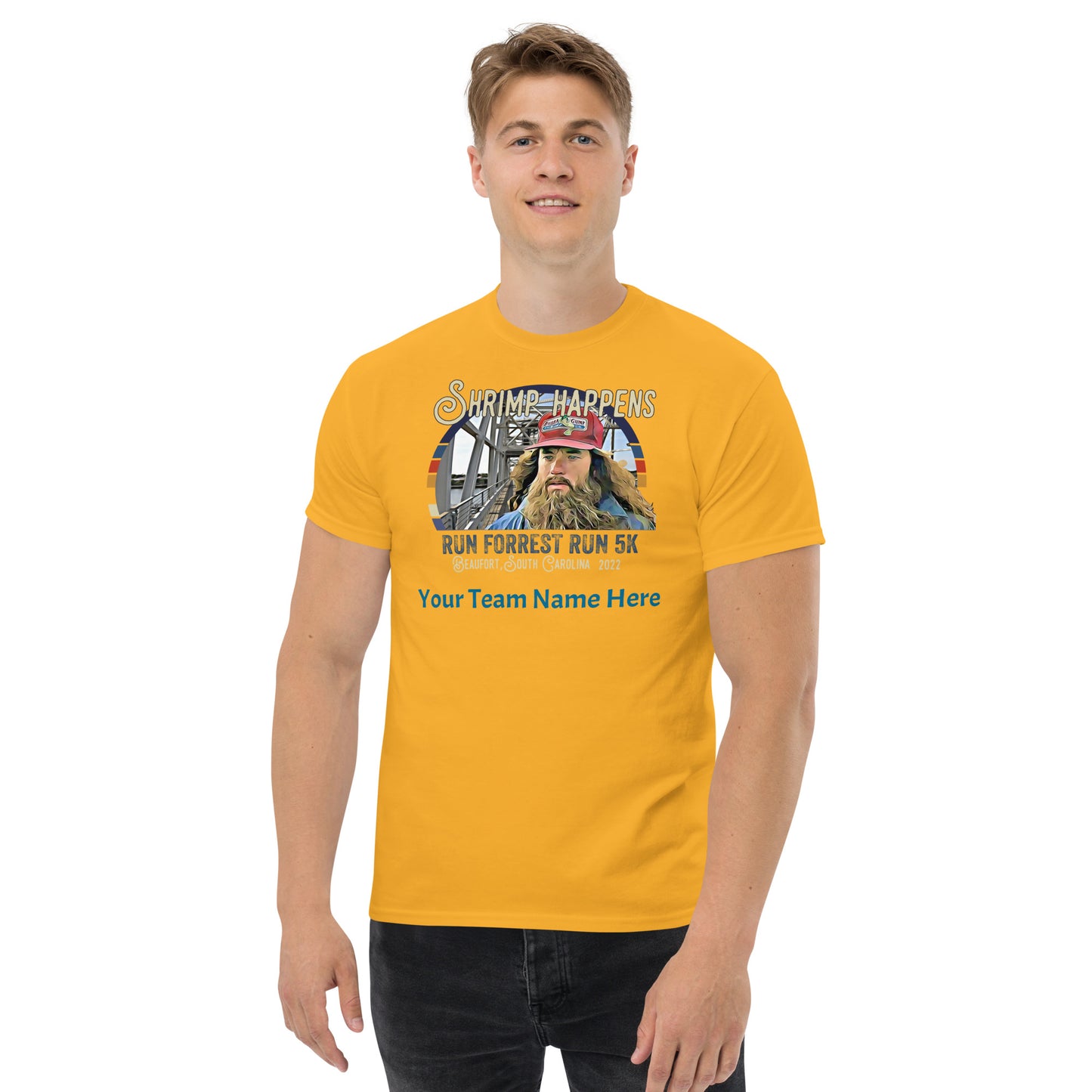 Printful Run Forrest Run Personalized T-Shirt (front-REALLY)