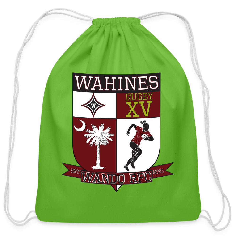 Wahines Cotton Drawstring Bag - clover