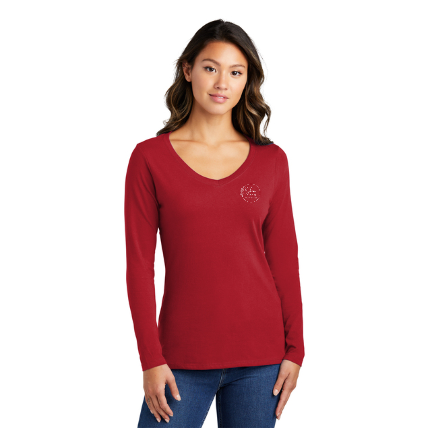 Skin360 Women’s Long-Sleeve V-neck Tee