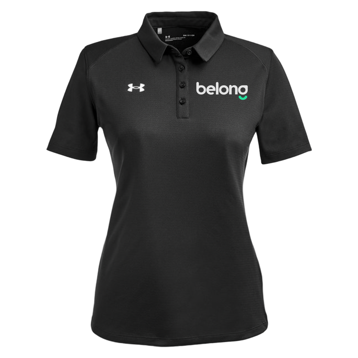 belonghome-under-armour-womens-tech-polo-embroidery-leftchest-1370431-black-flat-front