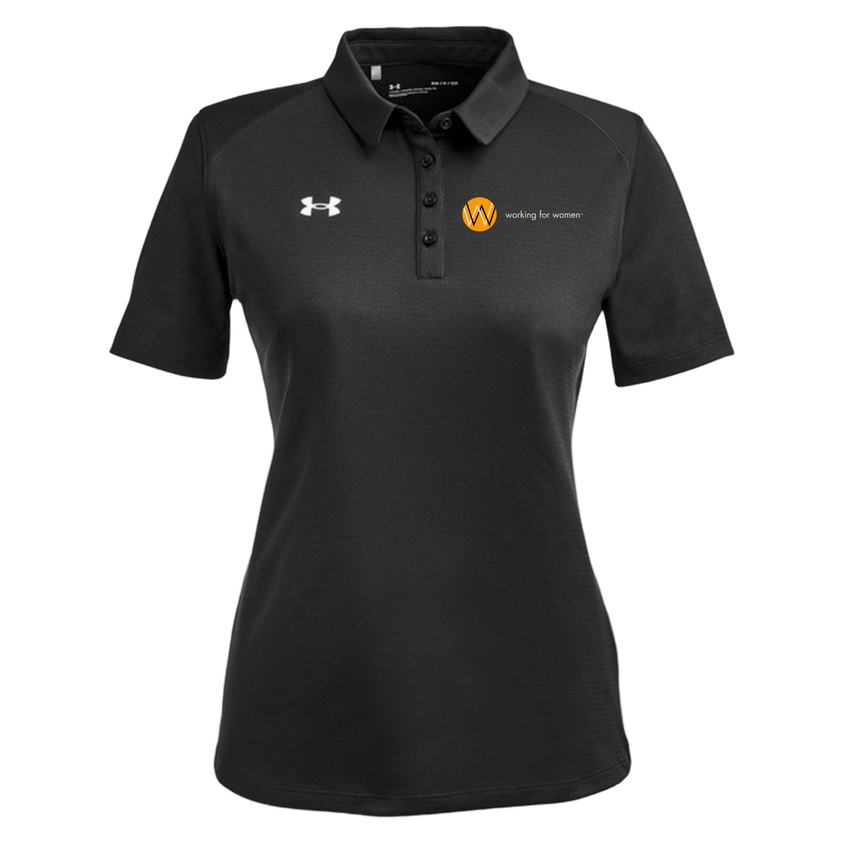 workingforwomen-under-armour-womens-tech-polo-embroidery-leftchest-1370431-black-flat-front