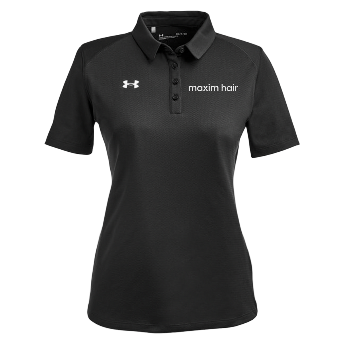 maximhairrestoration-under-armour-womens-tech-polo-embroidery-leftchest-1370431-black-flat-front