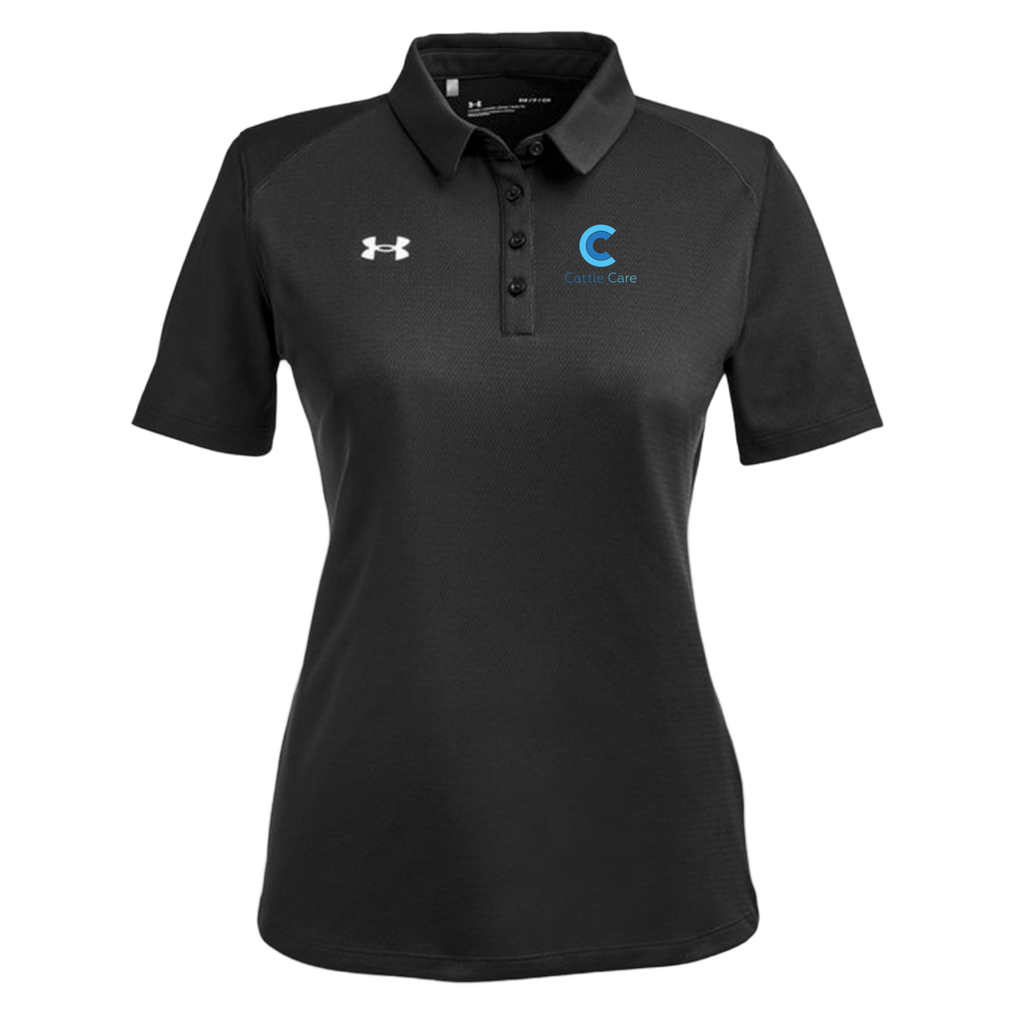 cattle-care-under-armour-womens-tech-polo-embroidery-leftchest-1370431-black-flat-front