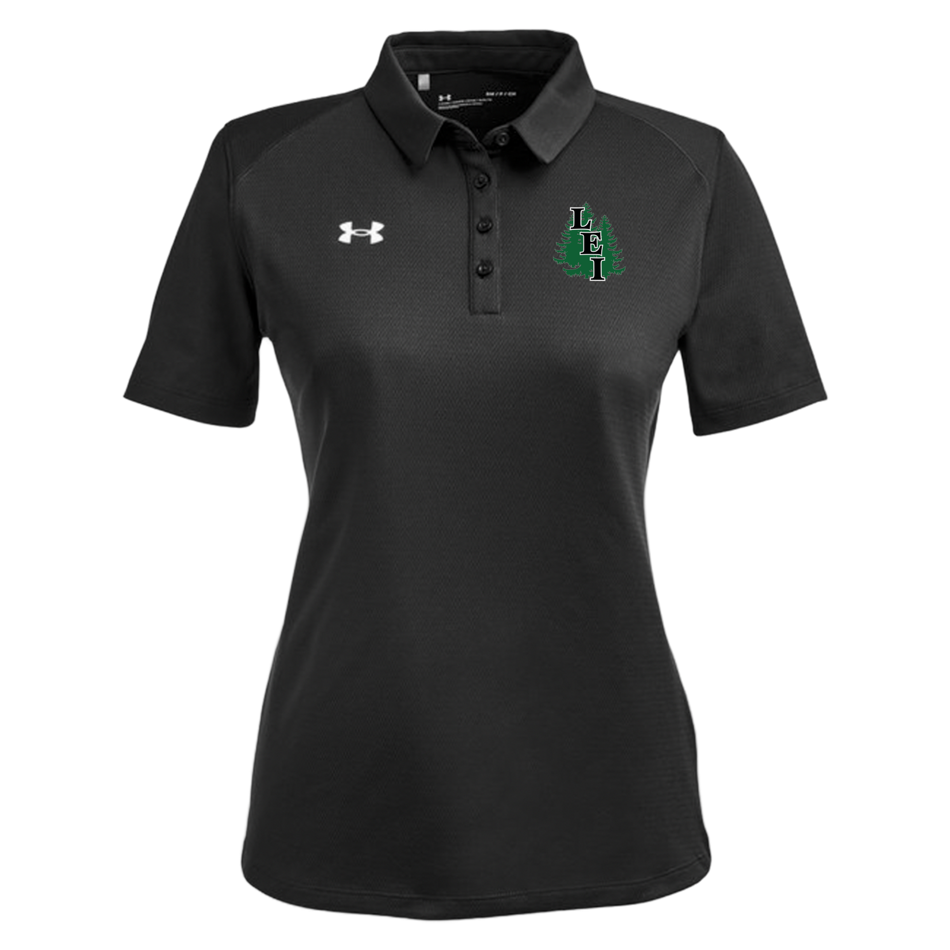 leisite-under-armour-womens-tech-polo-embroidery-leftchest-1370431-black-flat-front