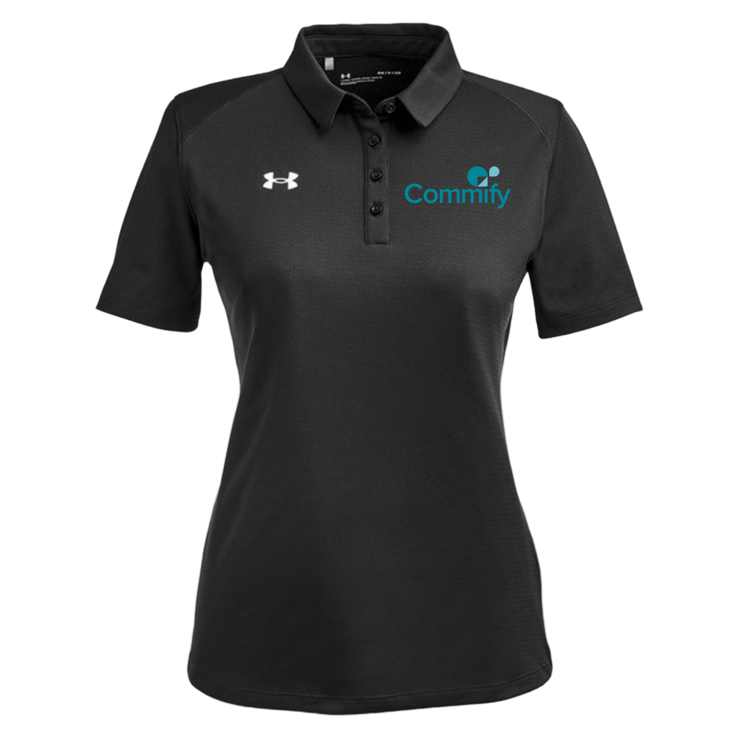 commify-under-armour-womens-tech-polo-embroidery-leftchest-1370431-black-flat-front