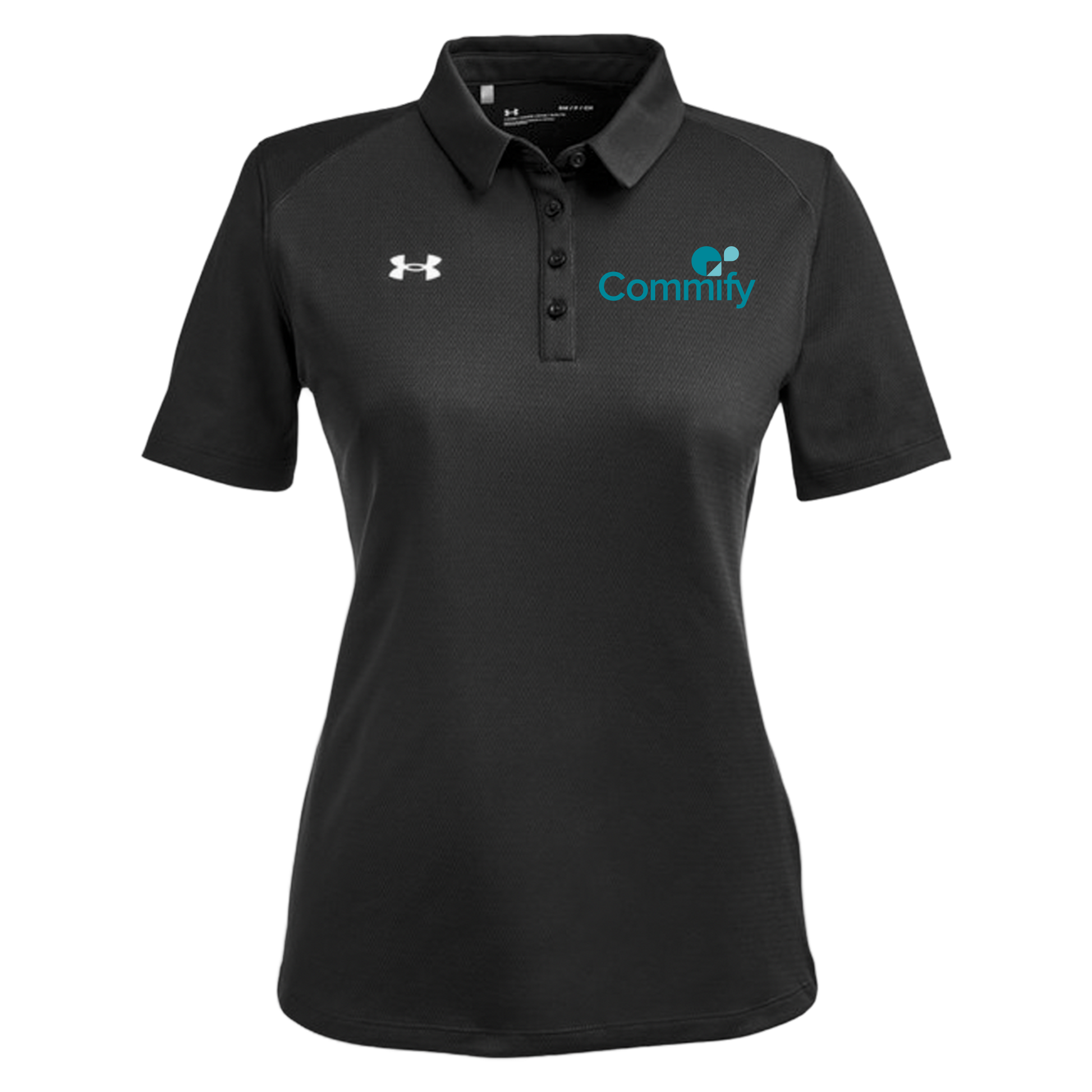 commify-under-armour-womens-tech-polo-embroidery-leftchest-1370431-black-flat-front