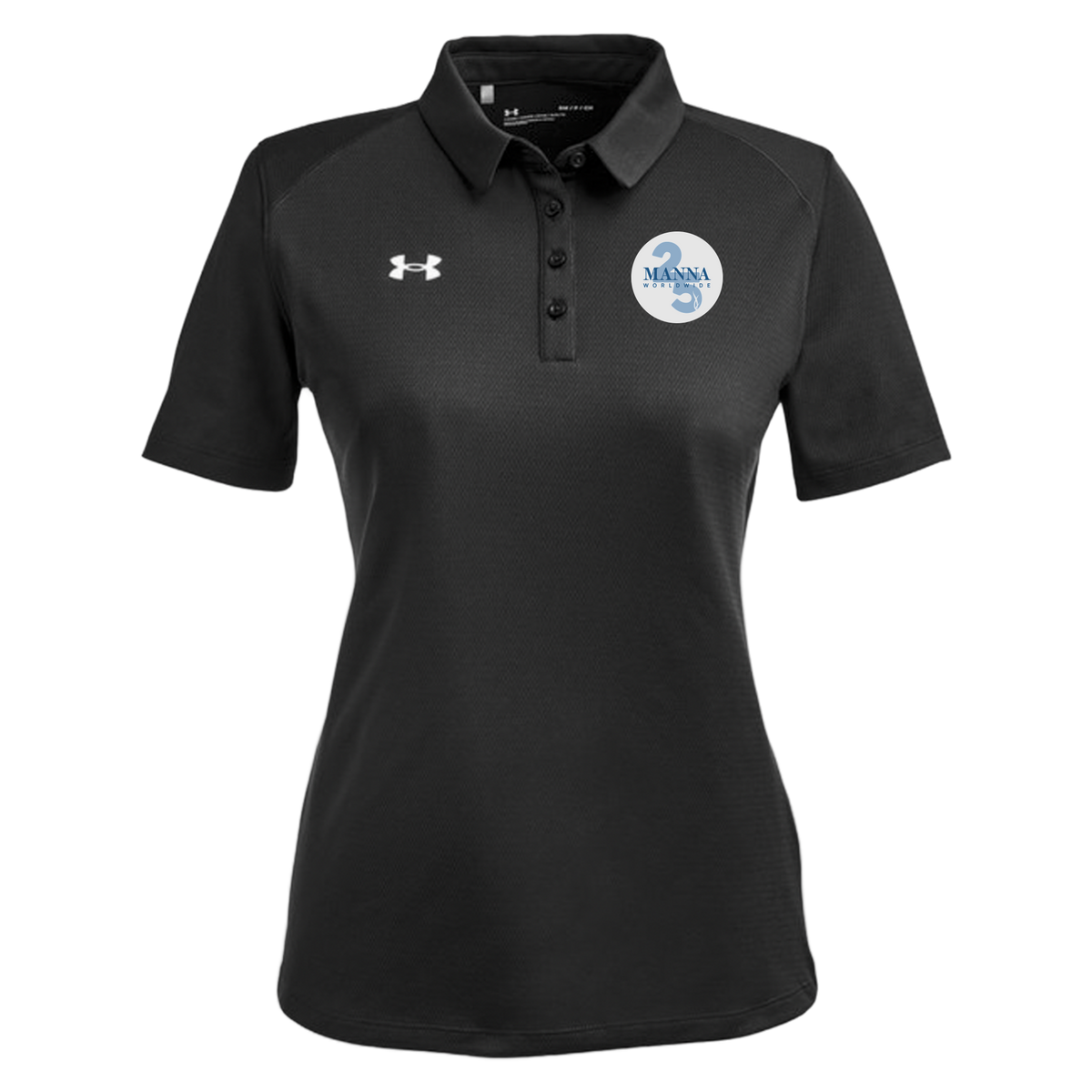 mannaworldwide-under-armour-womens-tech-polo-embroidery-leftchest-1370431-black-flat-front