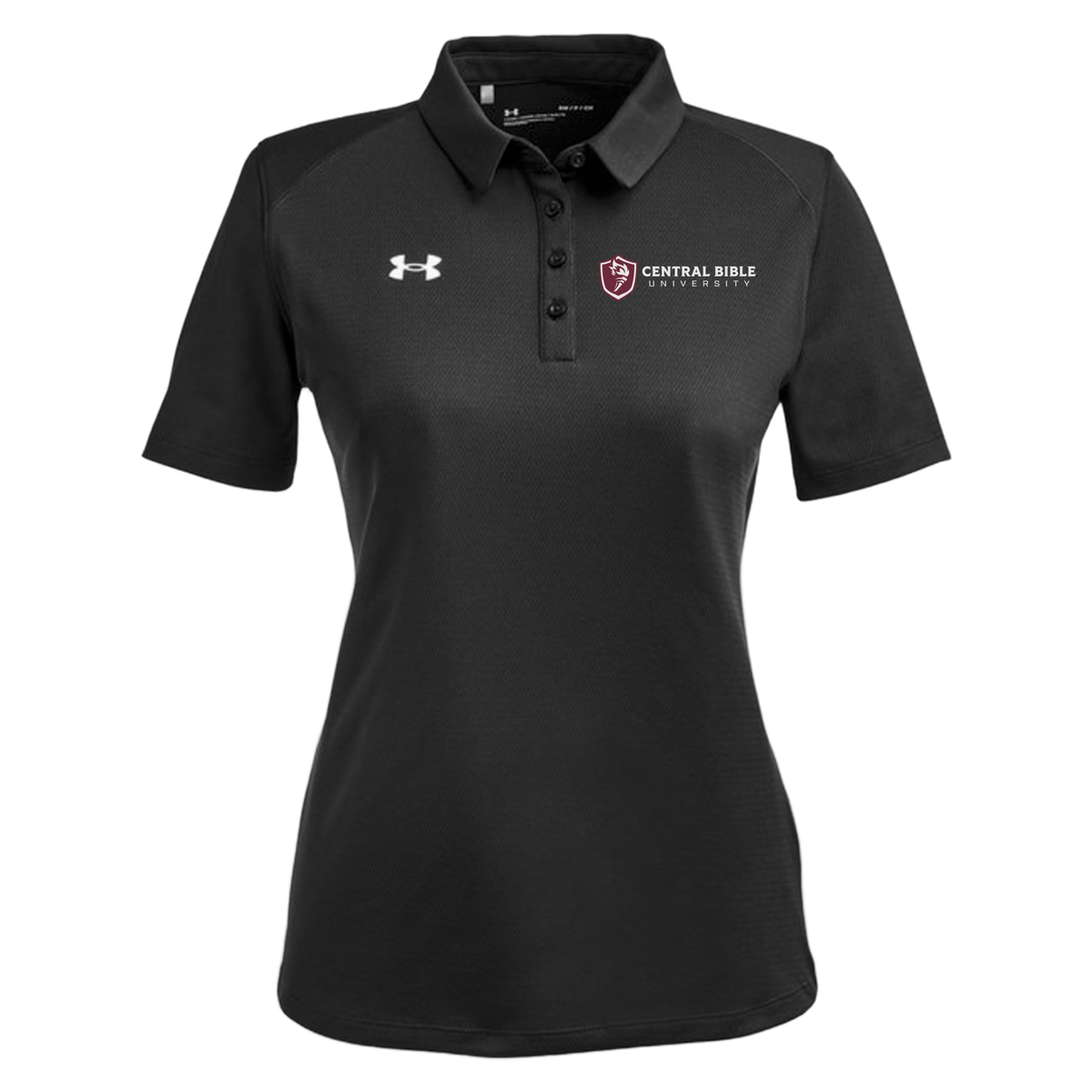 centralbible-under-armour-womens-tech-polo-embroidery-leftchest-1370431-black-flat-front