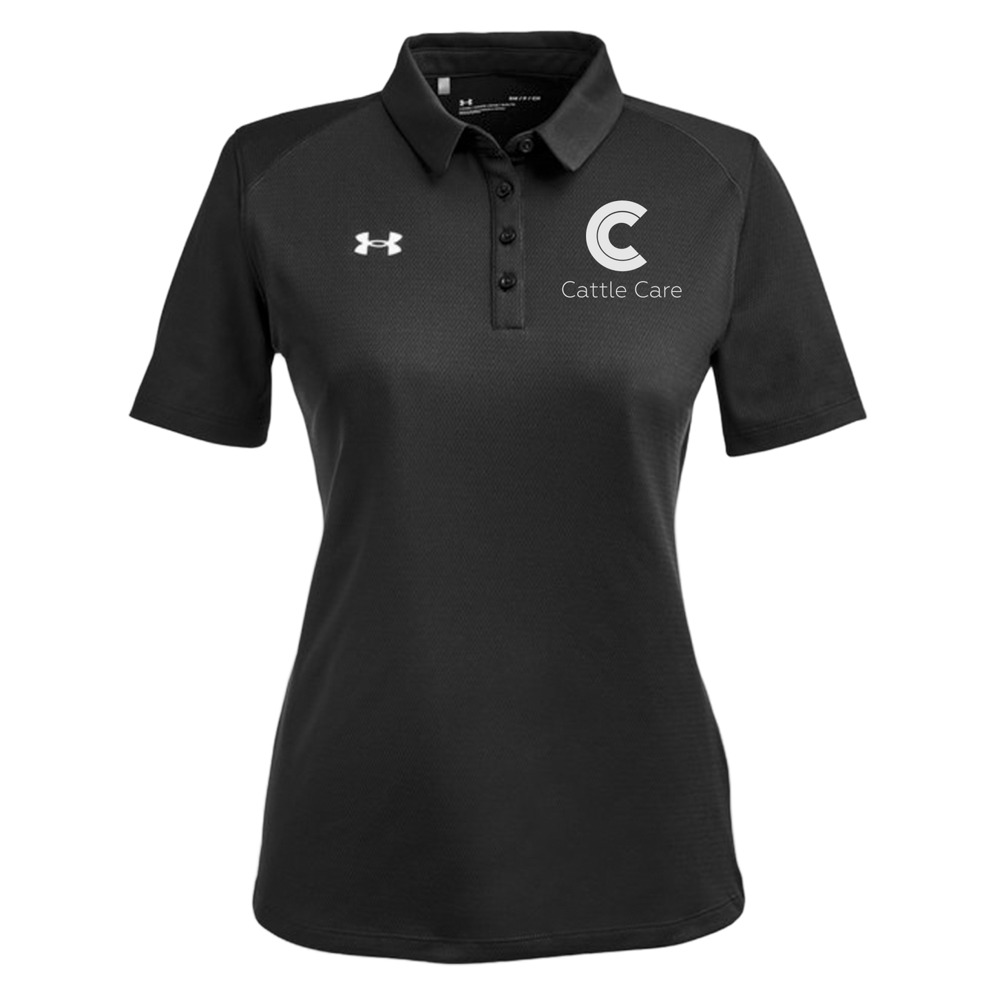 cattle-care-under-armour-womens-tech-polo-embroidery-leftchest-1370431-black-flat-front