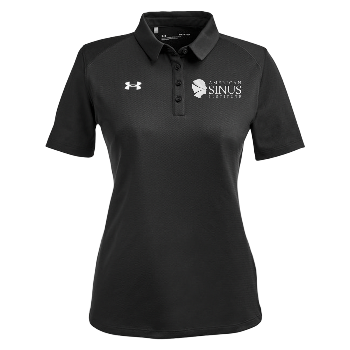 americansinus-under-armour-womens-tech-polo-embroidery-leftchest-1370431-black-flat-front