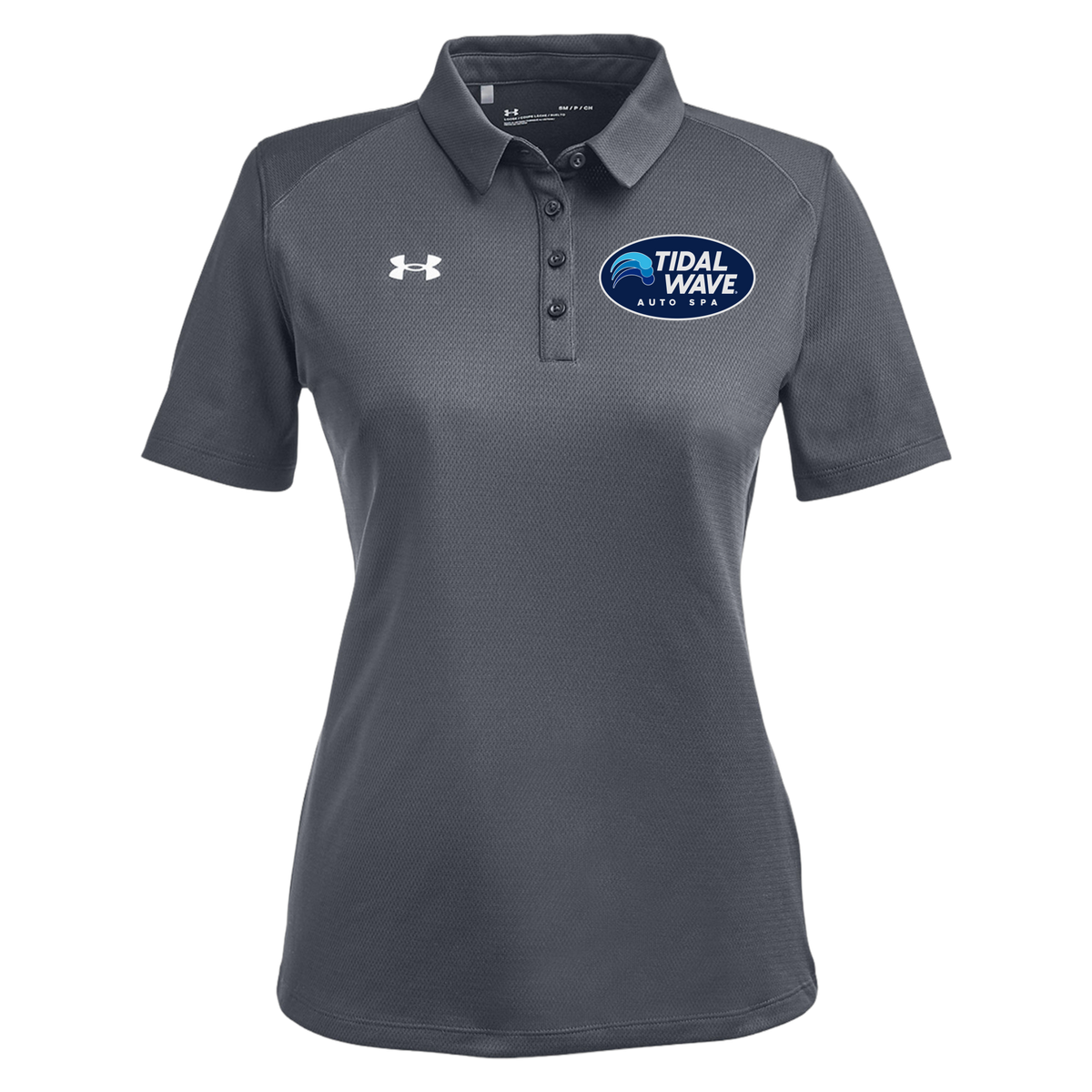 tidalwaveautospa-under-armour-womens-tech-polo-embroidery-leftchest-1370431-csgreylightheatherwhite-flat-front