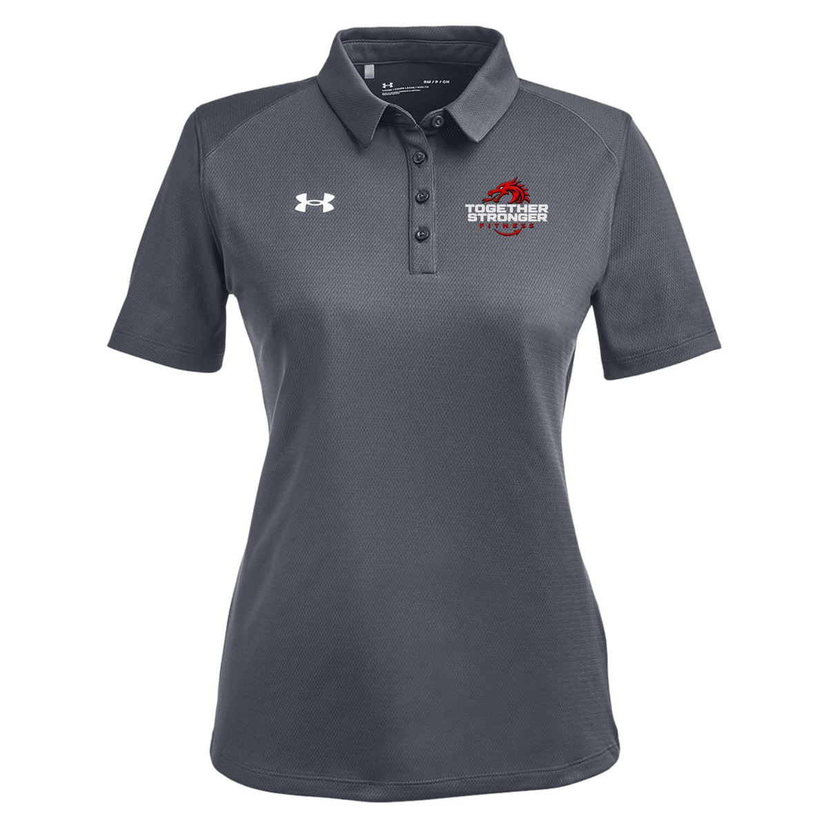 togetherstrongerfitness-under-armour-womens-tech-polo-embroidery-leftchest-1370431-csgreylightheatherwhite-flat-front