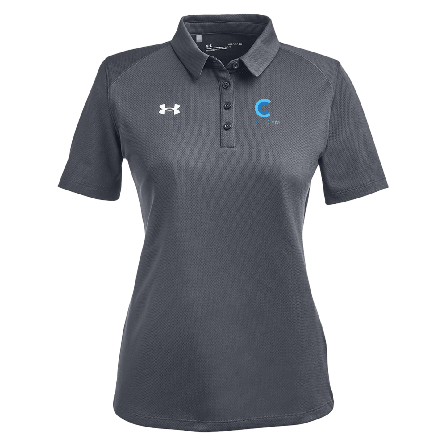cattle-care-under-armour-womens-tech-polo-embroidery-leftchest-1370431-csgreylightheatherwhite-flat-front