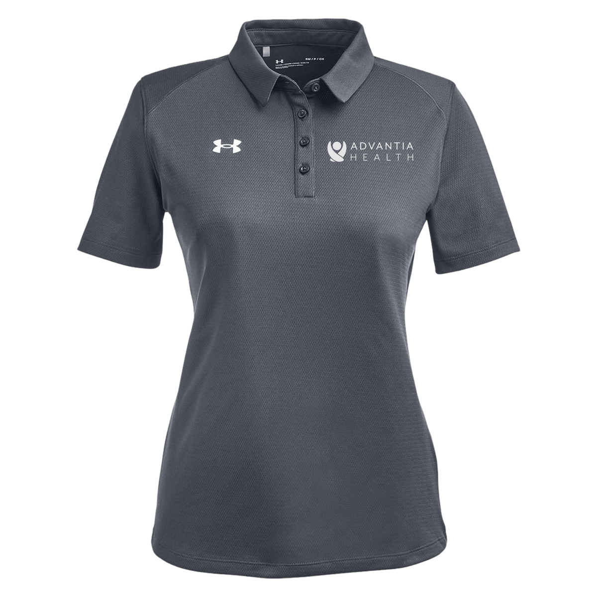 advantiahealth-under-armour-womens-tech-polo-embroidery-leftchest-1370431-csgreylightheatherwhite-flat-front