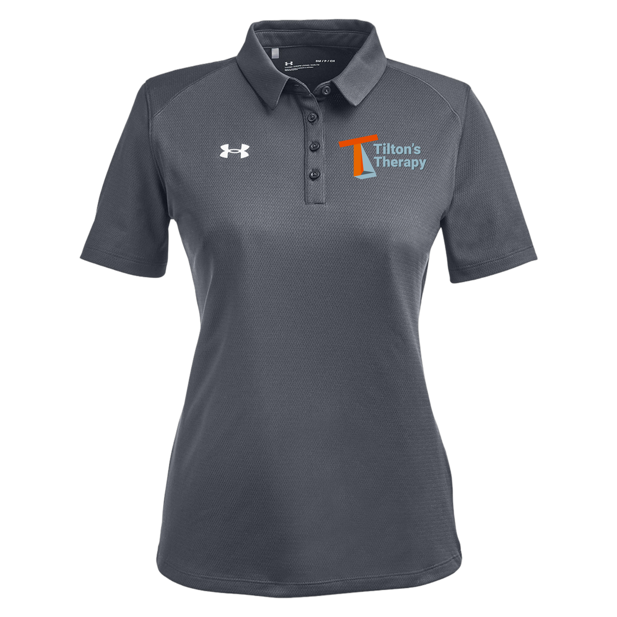 tiltonstherapy-under-armour-womens-tech-polo-embroidery-leftchest-1370431-csgreylightheatherwhite-flat-front