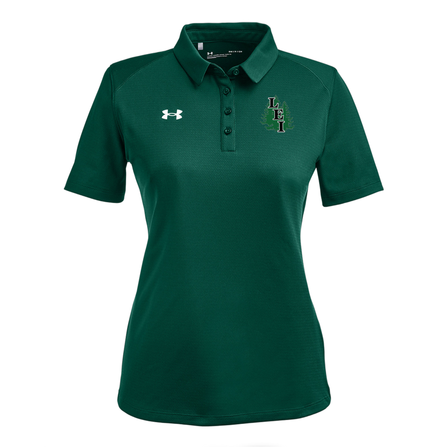 leisite-under-armour-womens-tech-polo-embroidery-leftchest-1370431-forgreen-flat-front